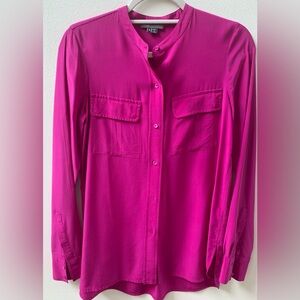 SZ 4 Vince Pink Long Sleeve Buttoned Down Blouse